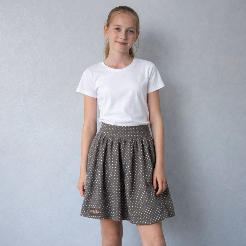 Matilda Jane Gray Polka Dot Skater Skirt